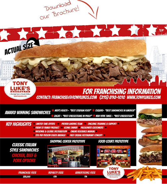 Tony Lukes license brochure